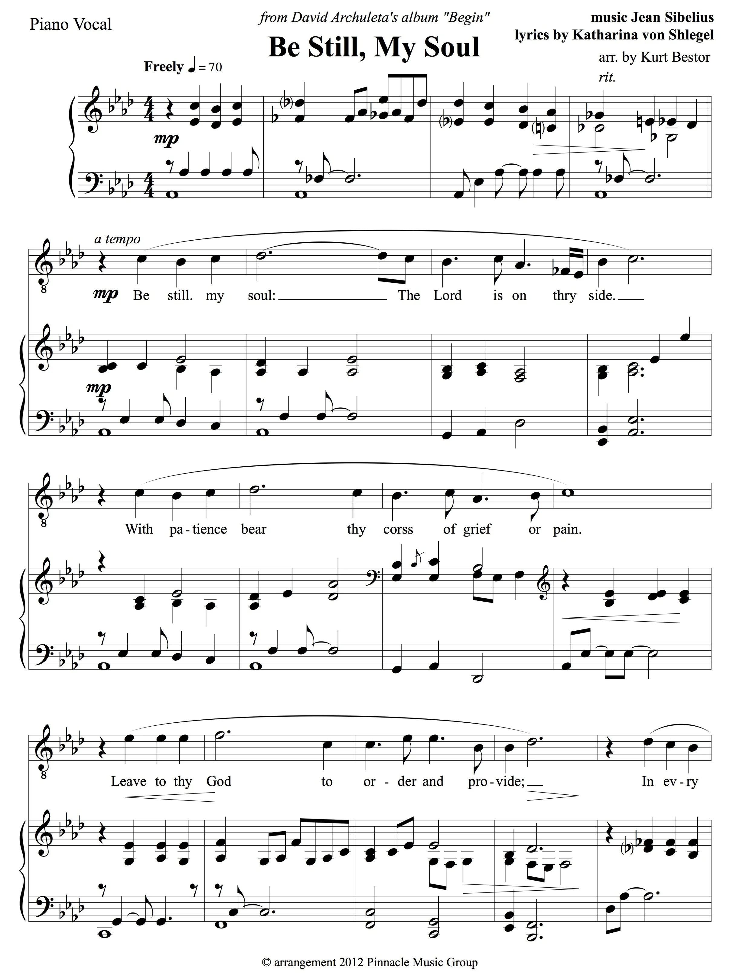 Be Still My Soul (in A flat) — Kurt Bestor